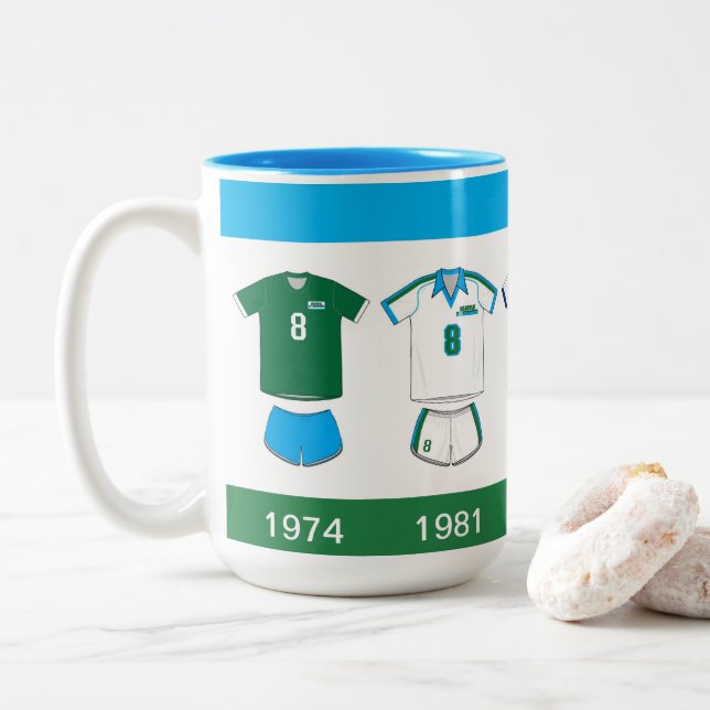 Sounders Geschichte Jersey Zweifarbige Tasse (Mit Donut)