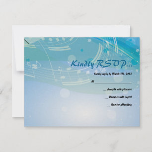 SOUNDS DER PIANO Bat Bar Mitzvah Reply Card RSVP Karte