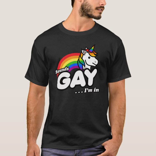 SOUNDS GAY I BIN T-Shirt (Vorderseite)