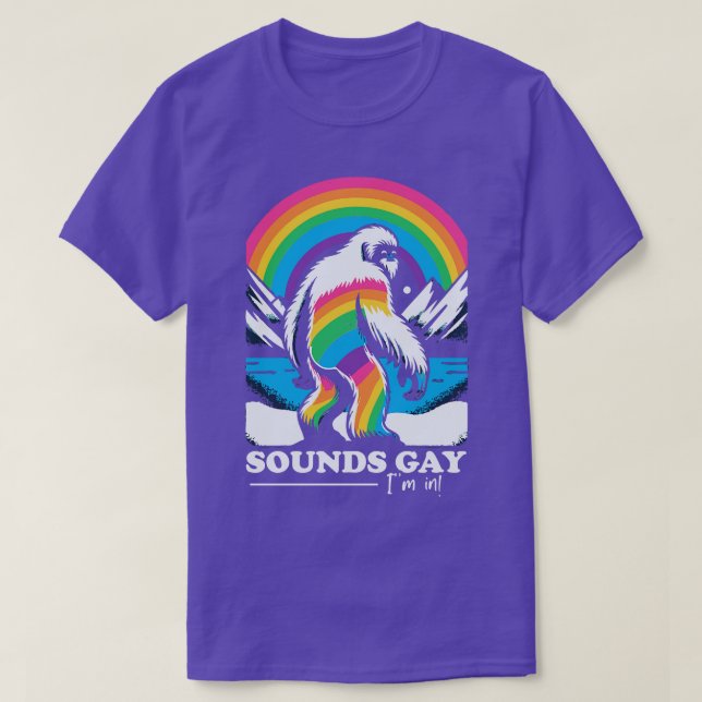 Sounds Gay Im Gay Pride Rainbow T-Shirt (Design vorne)