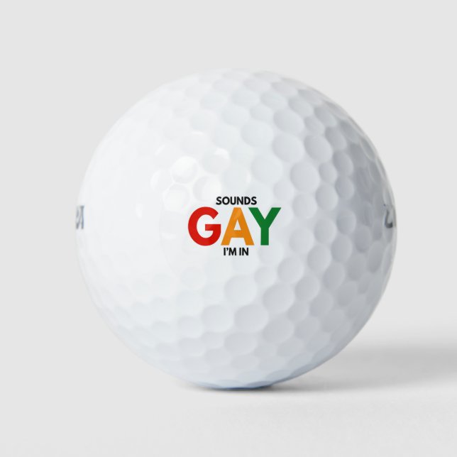 Sounds Gay I'm in Funny Pride Monat Pride Flag Golfball (Vorderseite)