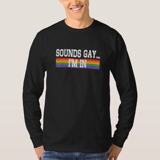 Sounds Gay I'm In Pride Rainbow Love Queer Diversi T-Shirt (Vorderseite)