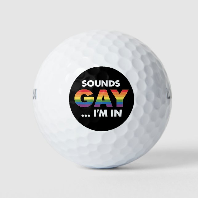 Sounds Gay I'm Rainbow LGBTQ Pride Golfball (Vorderseite)