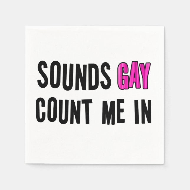 Sounds Gay Serviette (Vorderseite)