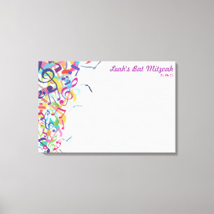 SOUNDS OF THE TORAH Bat Mitzvah Sign-In Board Leinwanddruck