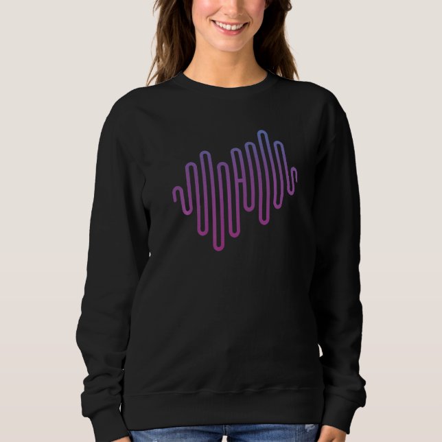Soundwave Equalizer Sound Engineer Audio Minimalis Sweatshirt (Vorderseite)