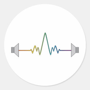 Soundwave Runder Aufkleber