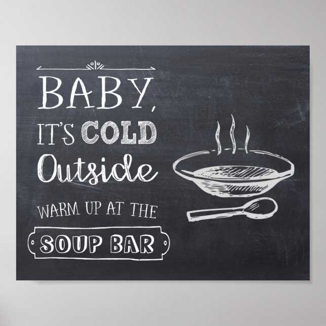 Soup Bar Sign Poster (Vorne)