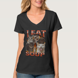 Soup Funny Cat Meme Bootleg Grafik T-Shirt