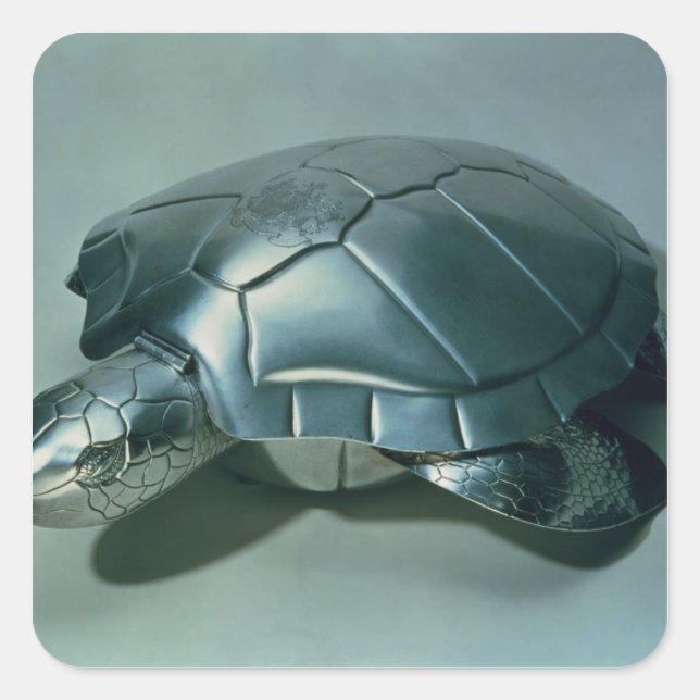 Soup terrine in Form einer Schildkröte in den 1790 Quadratischer Aufkleber (Vorderseite)