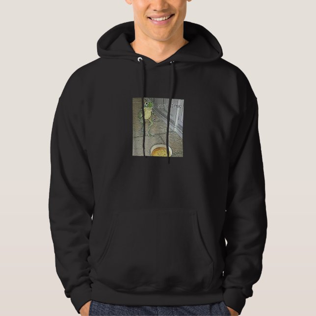Soup Time Meme Frog Meme Hoodie (Vorderseite)