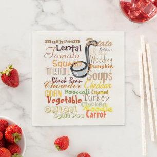 Soups Soup Food Grafik Serviette