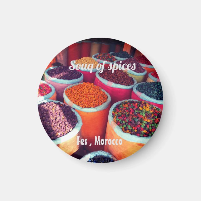 Souq Gewürze Fes morocco Geschenk Magnet (Vorne)
