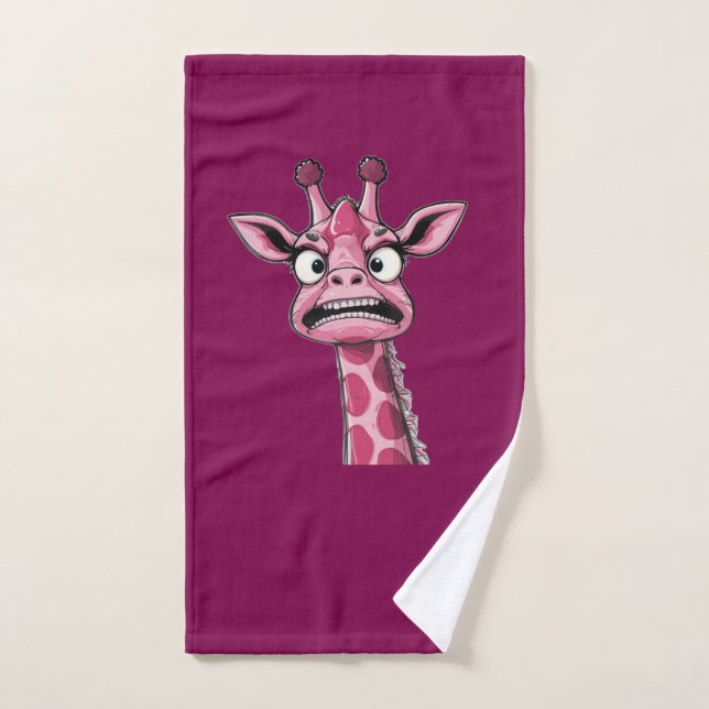 Sour Face Pink Giraffe Handtuch (Handtuch)