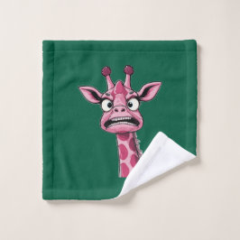 Sour Face Pink Giraffe Waschlappen