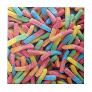Sour Gummy Worms Fliese