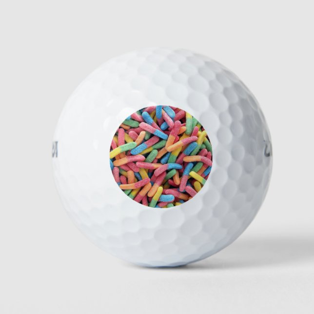 Sour Gummy Worms Golfball (Vorderseite)