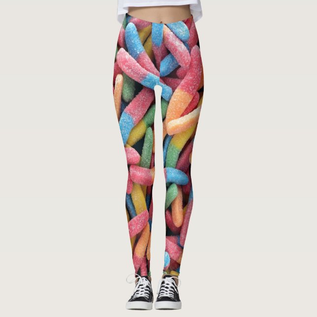 Sour Gummy Worms Leggings (Vorderseite)