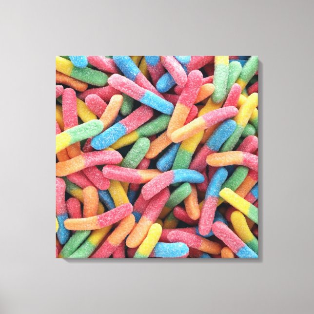 Sour Gummy Worms Leinwanddruck (Vorderseite)