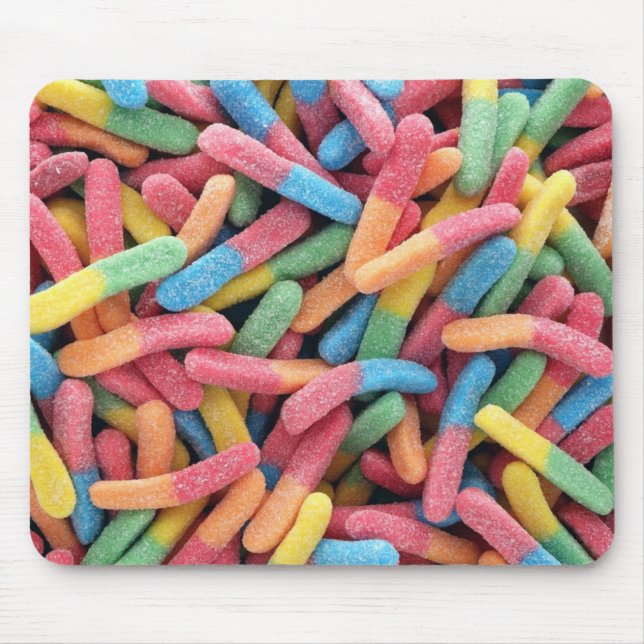 Sour Gummy Worms Mousepad (Vorne)