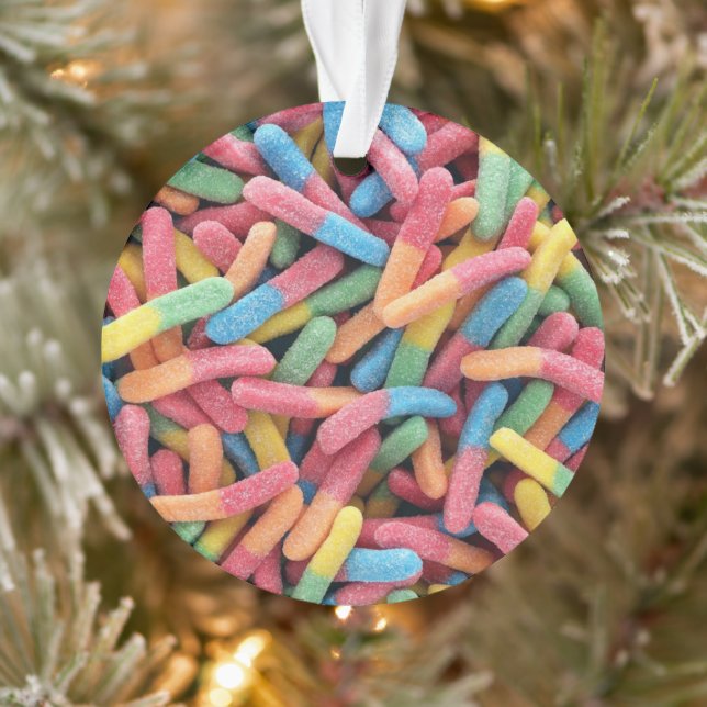 Sour Gummy Worms Ornament (Baum)