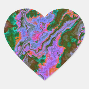 Sour Marble Herz-Aufkleber