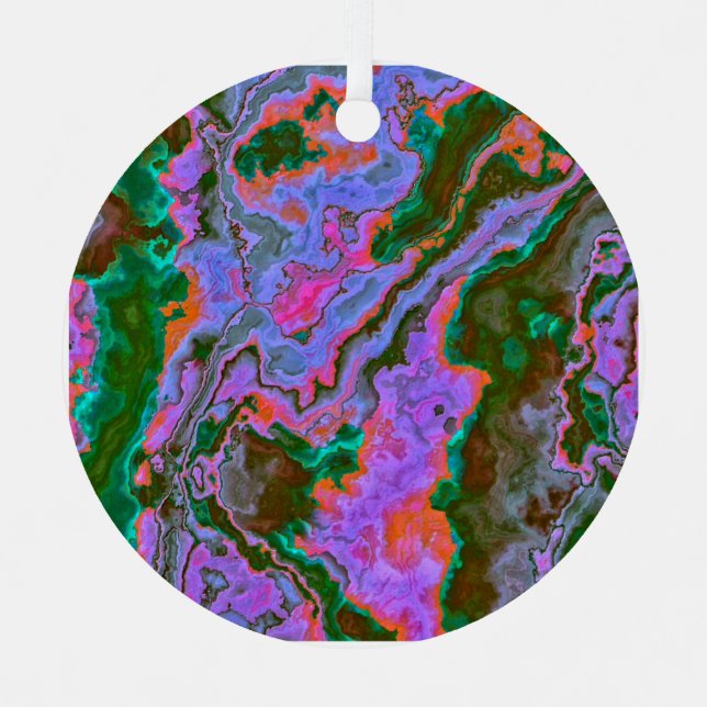 Sour Marble Ornament Aus Metall (Vorderseite)