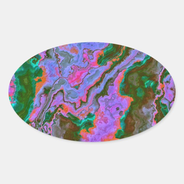 Sour Marble Ovaler Aufkleber (Vorderseite)