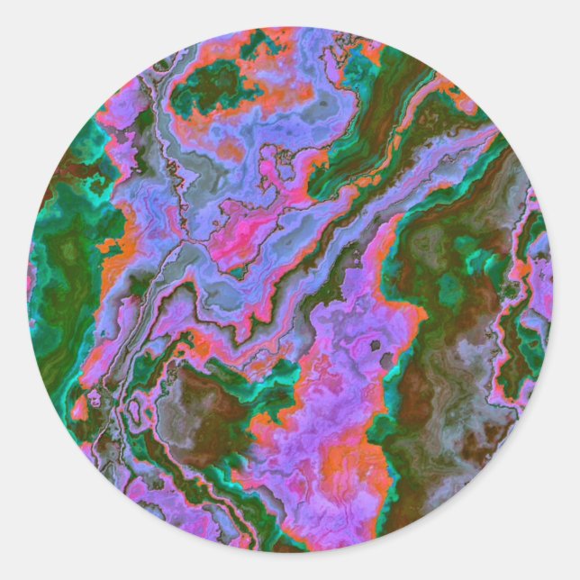 Sour Marble Runder Aufkleber (Vorderseite)