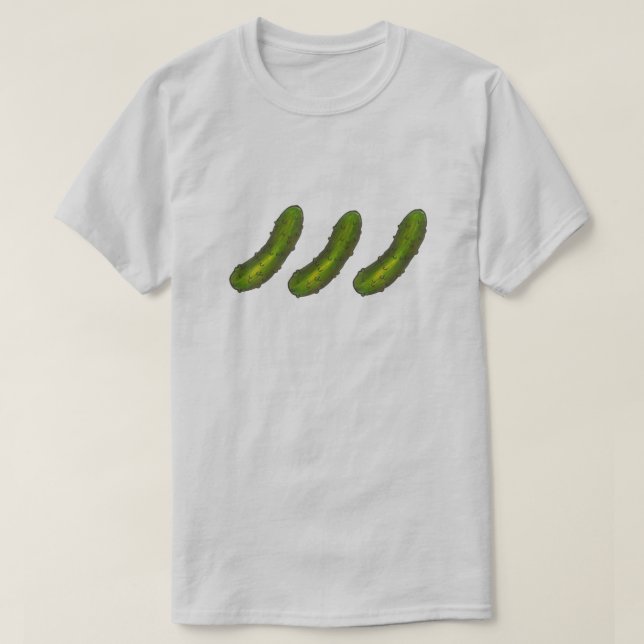 Sour Pickles Crunchy Green Kosher Dill Pickle Food T-Shirt (Design vorne)