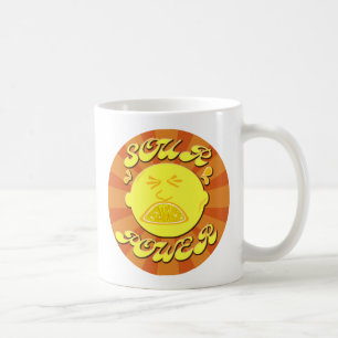 Sour Power Funny Lemon Cartoon Art Sprichwort Tasse