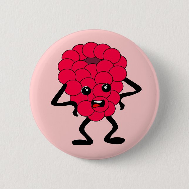 Sour Raspberry: Bad Fruit Gang Button (Vorderseite)