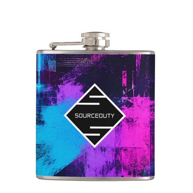 Sourceduty-Logo Flachmann (Vorderseite)