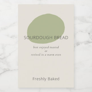 Sourdough Bread Care Sage Artisan 2x3 Bakery Label Weinetikett
