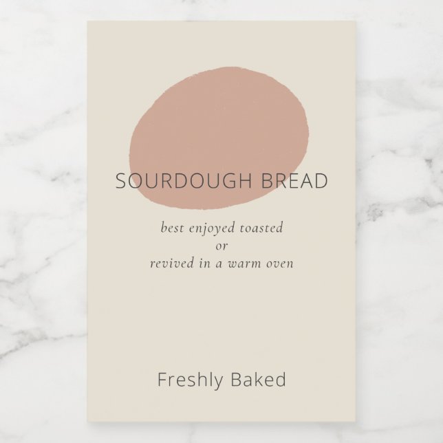 Sourdough Bread Care Terracotta Custom Label Weinetikett (Einzelnes Label)