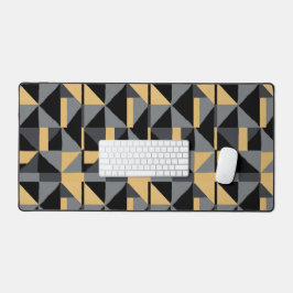 Sous-main / Tapis de Bureau Géométrique Noir et Or Schreibtischunterlage