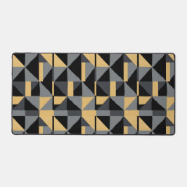 Sous-main / Tapis de Bureau Géométrique Noir et Or Schreibtischunterlage