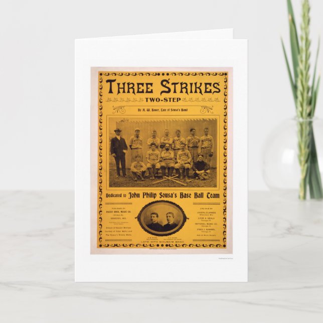 Sousa Baseballteams-Musik 1902 Karte (Vorderseite)