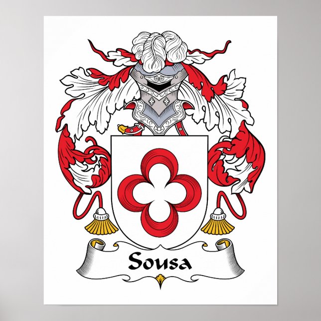 Sousa Familienwappen Poster (Vorne)