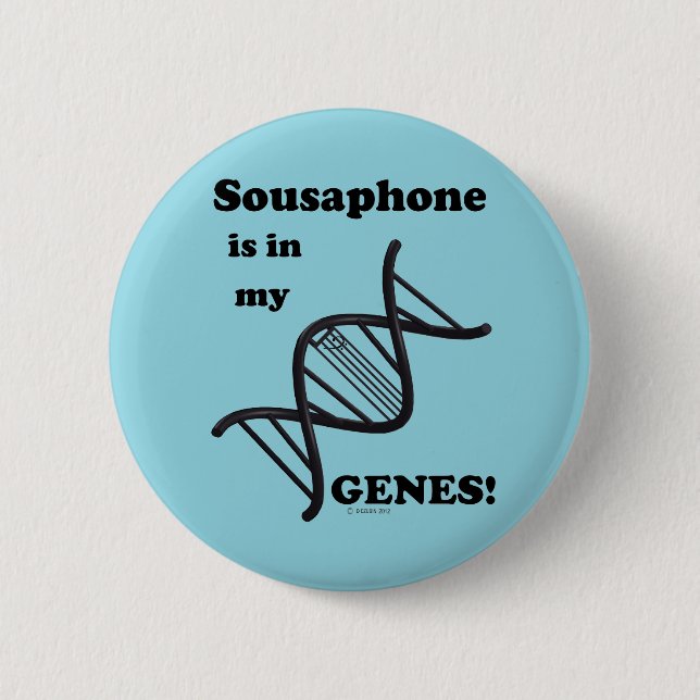 Sousaphon ist in meinen Genen Button (Vorderseite)