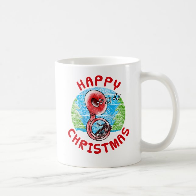Sousaphone Christmas Brass Musician Music Teacher Kaffeetasse (Rechts)