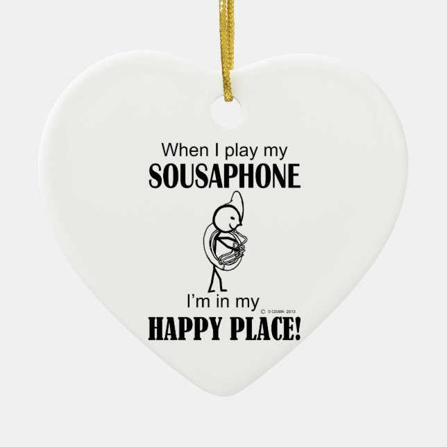 Sousaphone Happy Place Keramikornament (Vorne)