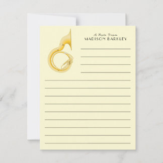 Sousaphone Marching Band Music Teacher Musiker Dankeskarte