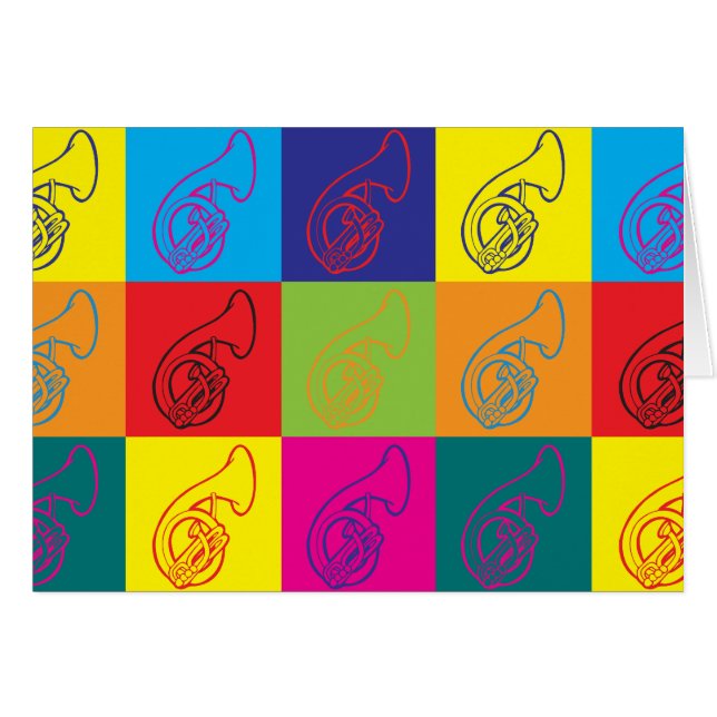Sousaphone-Pop-Kunst (Vorderseite (Horizontal))