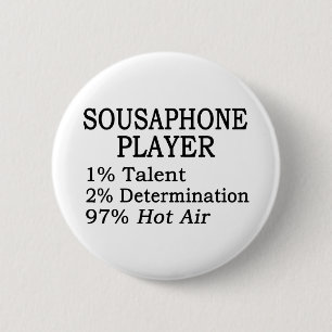 Sousaphone-Spieler-Heißluft Button