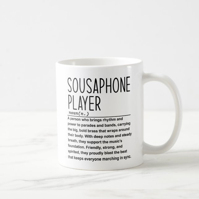 Sousaphone-Spieler Kaffeetasse (Rechts)