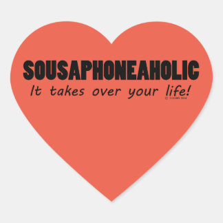 Sousaphoneaholic Life Heart Sticker