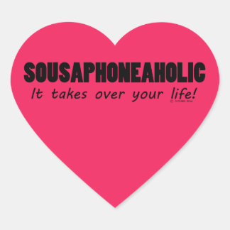 Sousaphoneaholic Life Heart Sticker