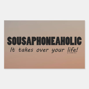 Sousaphoneaholic Life Rechteckkantsticker Rechteckiger Aufkleber
