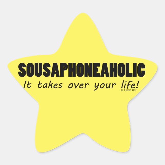 Sousaphoneaholic Life Star Sticker (Vorderseite)